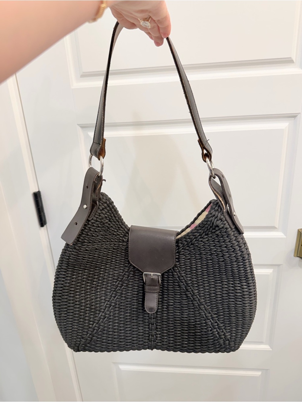 Vintage Liz Claiborne Shoulder Bag in Black woven